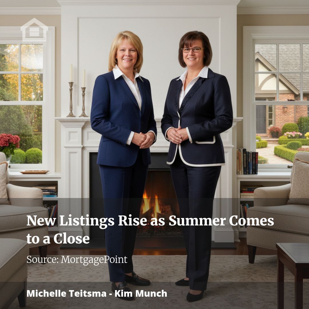 New Listings Rise as Summer Comes to a Close